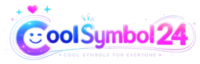 CoolSymbol24 site icon featuring a glowing heart symbol and coding elements in purple neon style